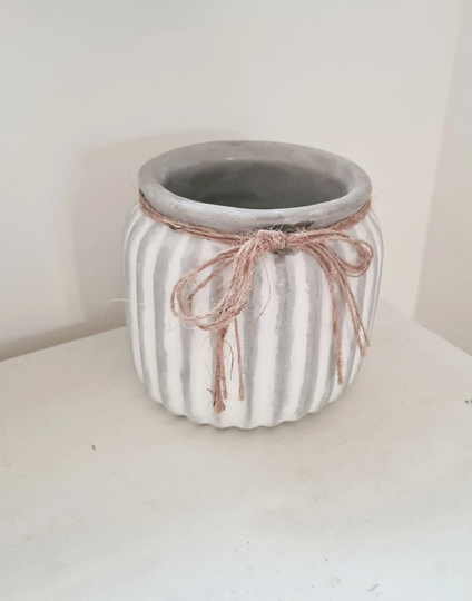 Concrete Planter | Grey Pot Concrete Rustic Home Shabby Chic Decor