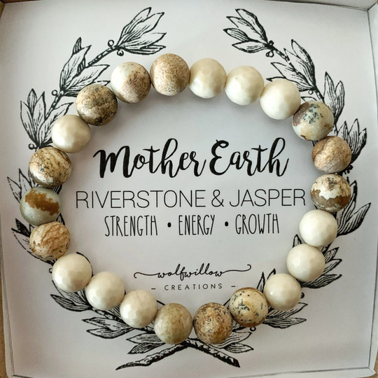 Mother Earth Bracelet | Riverstone Jasper Strength - Energy Growth