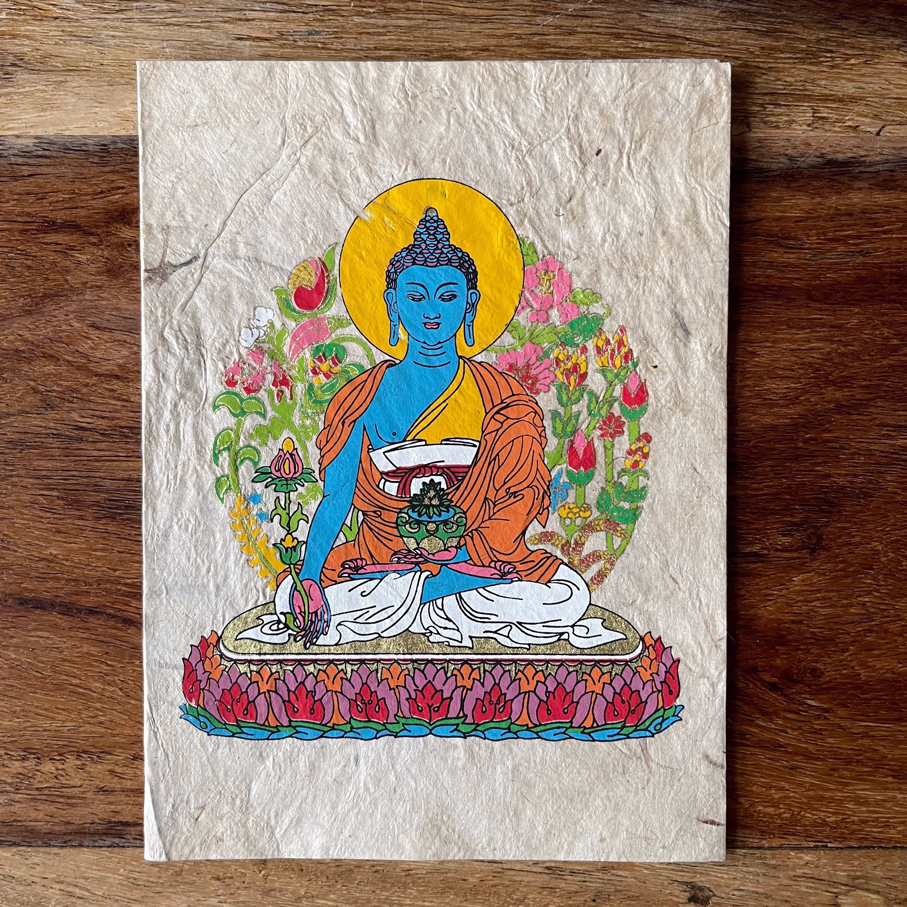 Lokta Paper Greetings Card Medicine Buddha