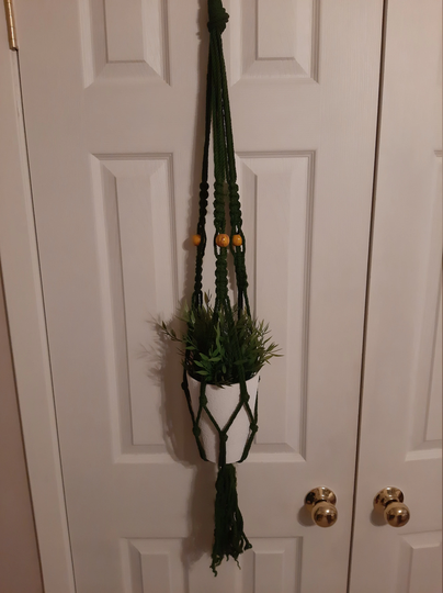 Macrame Plant Hanger Green