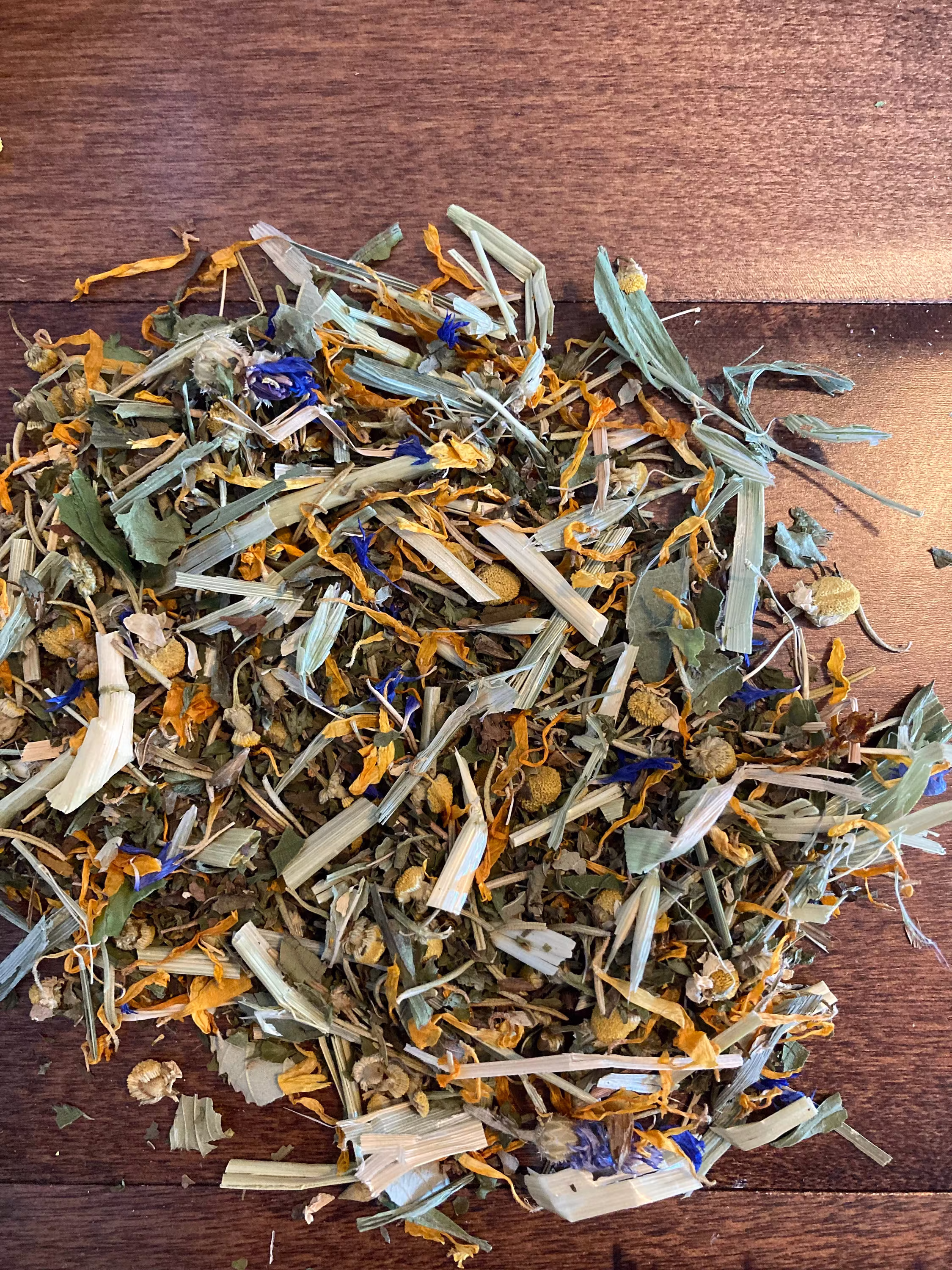 Organic Rabbit Digestion Mix, Rabbit Blend Of Herbs, Flowers, Hay Topper, Enrichment