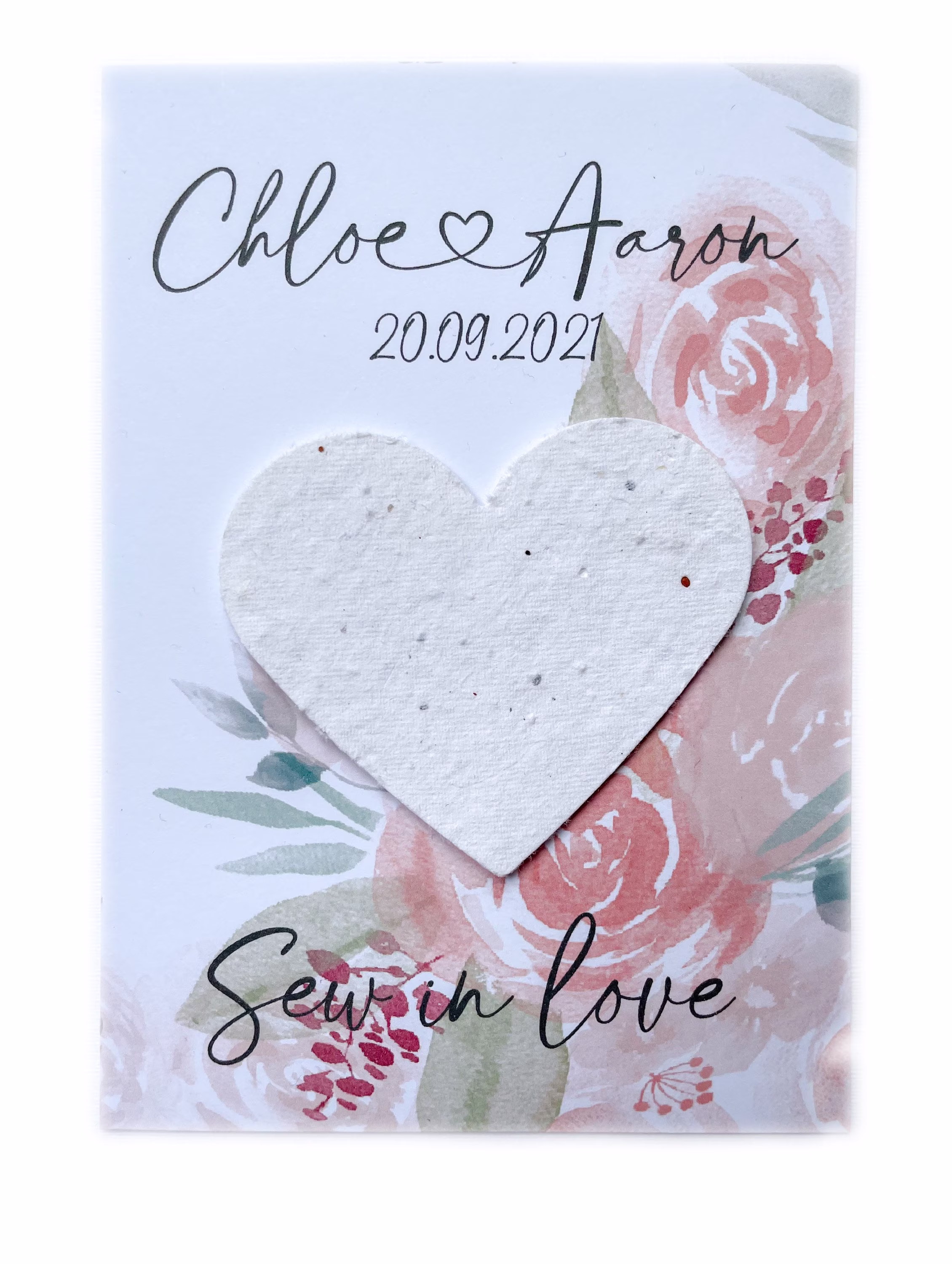 Plantable Seed Heart Wedding Favours