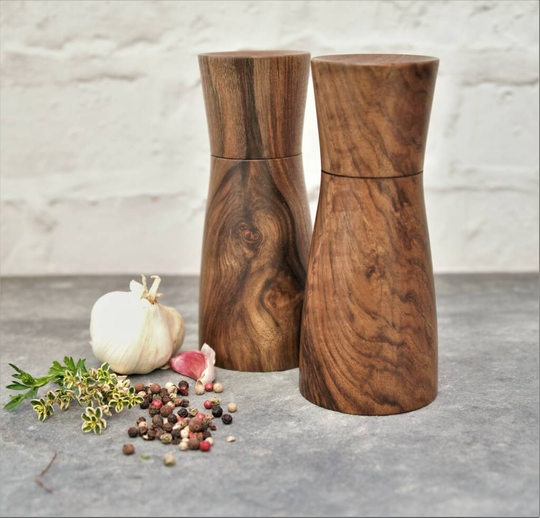 Handmade Salt And Pepper Mills In English Black Walnut