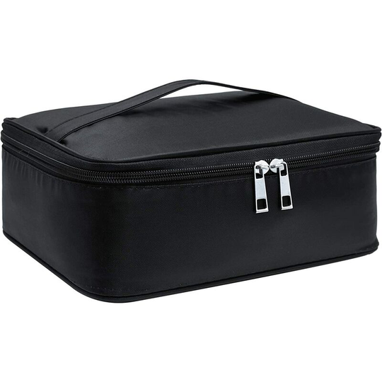 Travel Makeup Bag Large Cosmetic Bag Make up Case Organizer for Women and Girls (Black) Thsinde