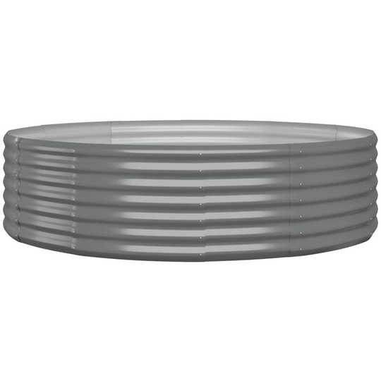 Vidaxl - Garden Planter Powder-coated Steel 140x140x36 cm Grey Grey