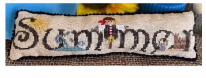 Mani Di Donna Four Seasons Lovers Pillow Summer Cross Stitch Pattern ~ 2021 Fall Needlework Expo