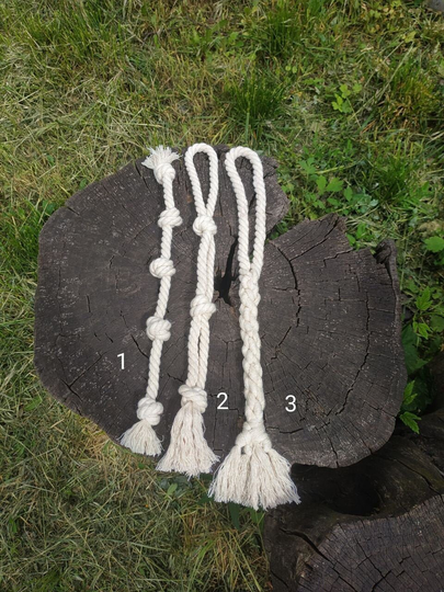 Large Dog Braided Rope Tug Toy, Organic Toy From Natural Pure Cotton Rope, Eco-Friendly Pet Chew Loop