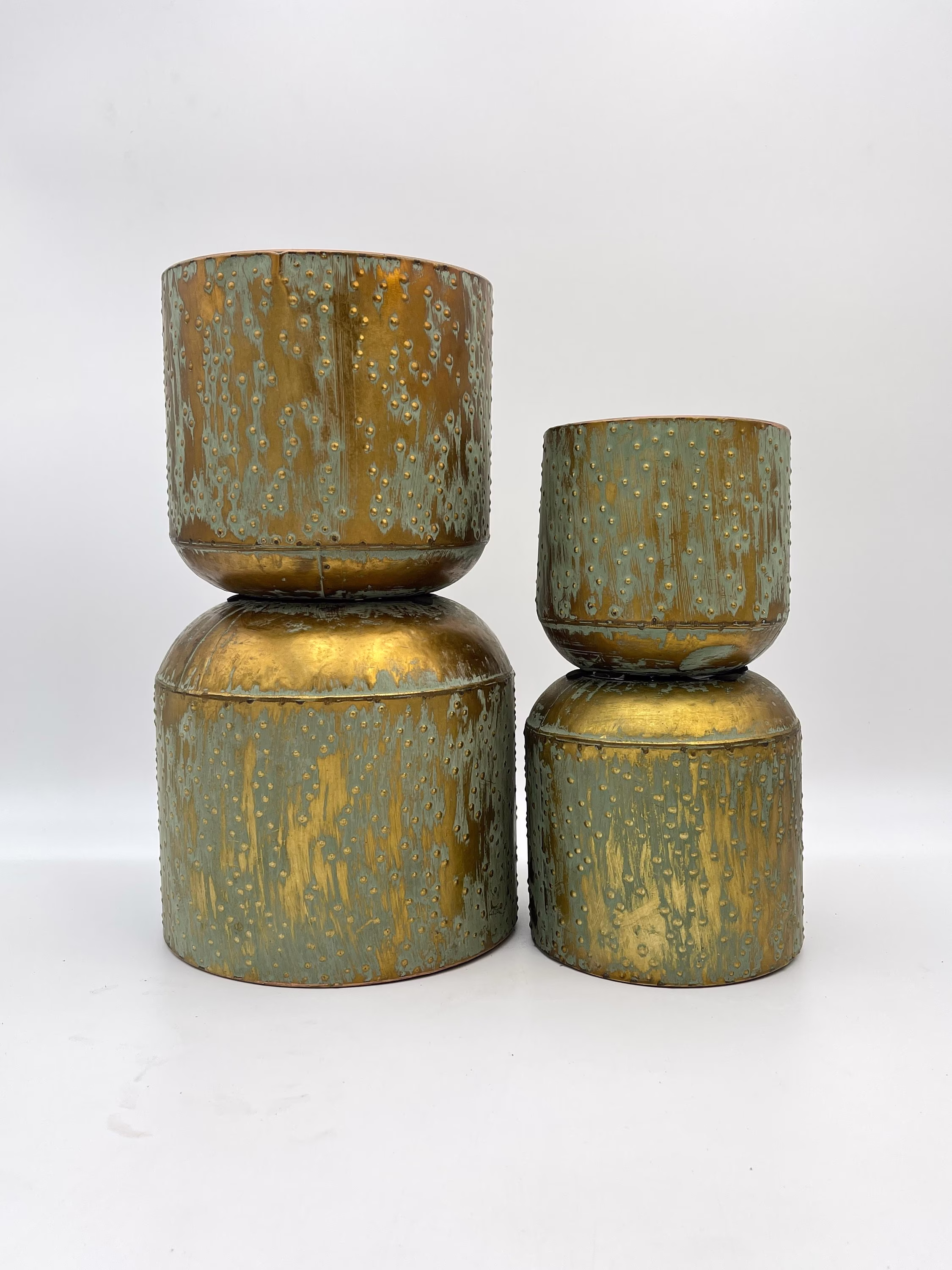 Lian Copper Green House Plant Pot, Large Pot, D21cm, Handcrafted, 100% Natural Metal, Interior Design, Housewarming