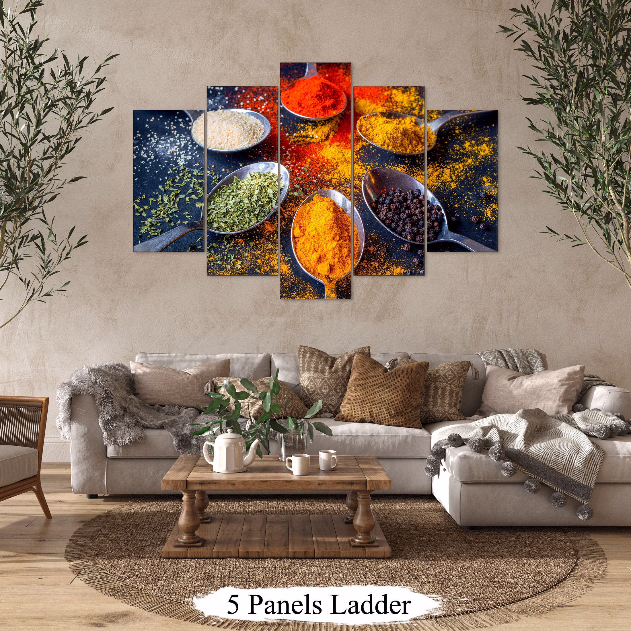 Spices Canvas Print, Restaurant Decor, Wall Art For Kitchen, Modern Kitchen Canvas, Canvas Dine Room, Large Room Deco
