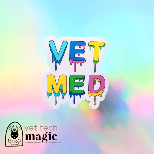Veterinary Medicine Sticker, Vet Tech Nurse Veterinarian Sticker Assistant, Gift For Vet Week, Rvt