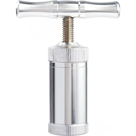 Sun Flowergb - Pollen Press Tool, Stainless Steel Pollen Press Tool, Single Handle Portable Pollen Compressor for Herbs, Spices, Garlic, Pepper, Salt