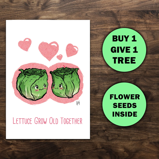 Grow Old With Me Funny Anniversary Card. Birthday Card Boyfriend Or Zero Waste Gifts. Foodie Gift 1st Seed Paper Cards