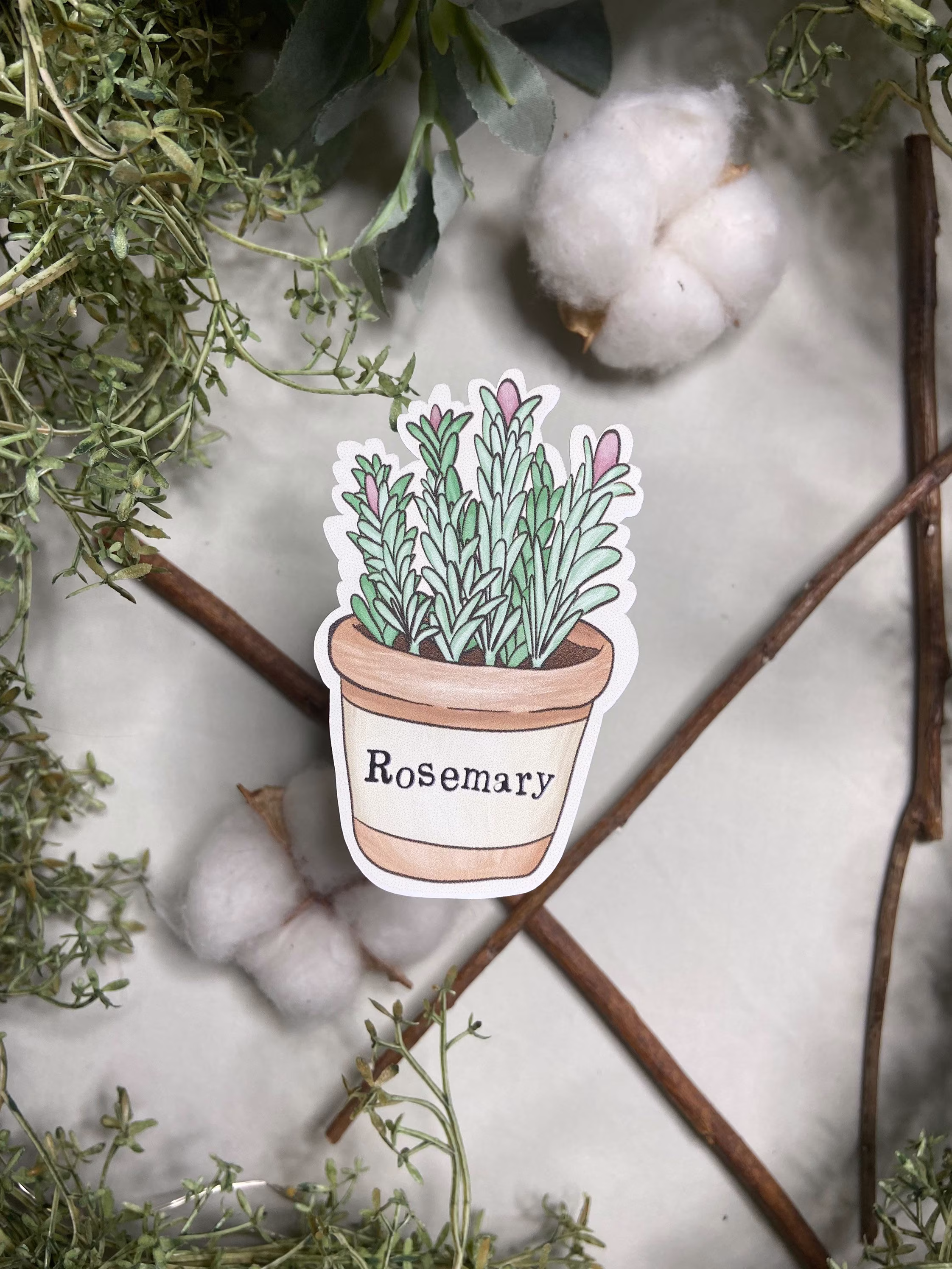 Rosemary 2x3 Matte Weatherproof Sticker