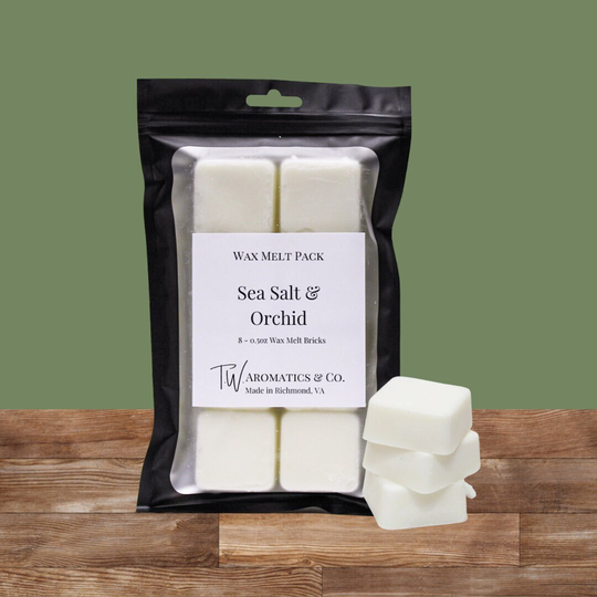 Sea Salt & Orchid Soy Wax Melts Package| 8 Count Melt Pack