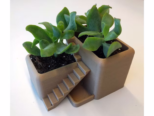 3D Printed Succulent Villa Desk Planter Holder Pot For Table Top/Maceta Suculenta Impresa En Para Macetero De Escritorio