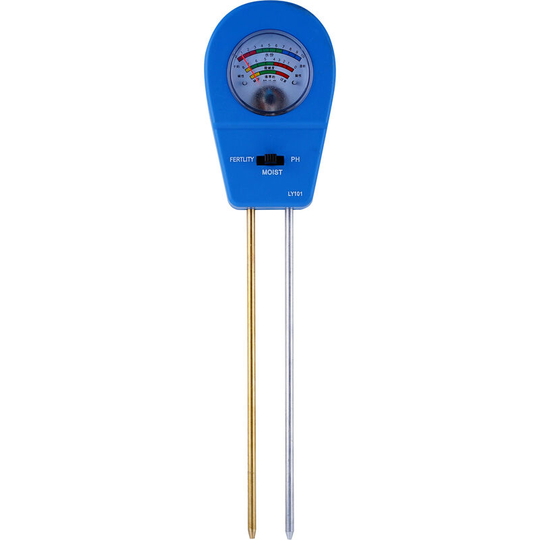 Superseller - 3-in-1 Soil Test ph Moisture Meter Fertility Tester Garden Plant Flowers Soil Monitor Tool - Blue