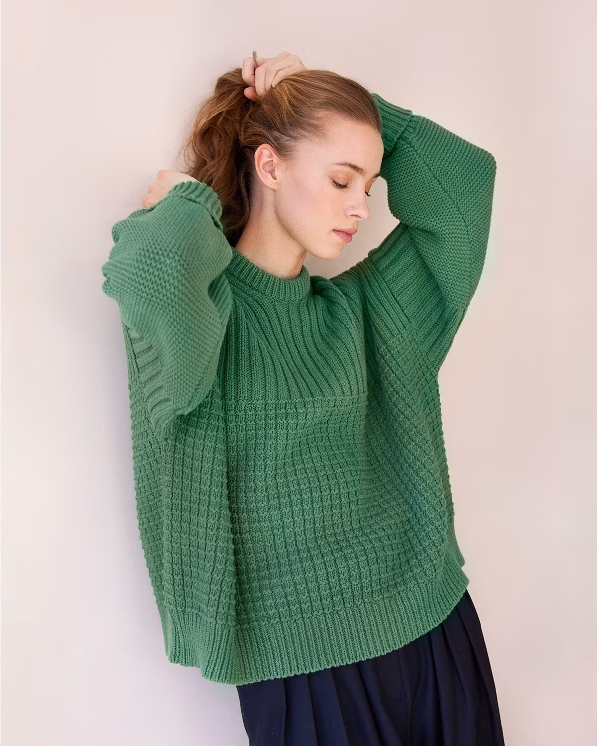 Organic Cotton Oversized Sweater, Chunky Knit Pullover Sustainable Loungewear Women, Perfect Gift Idea For Her, Winter Clothing