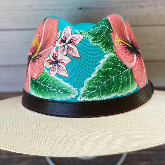 Hand Painted Panama Style Hat