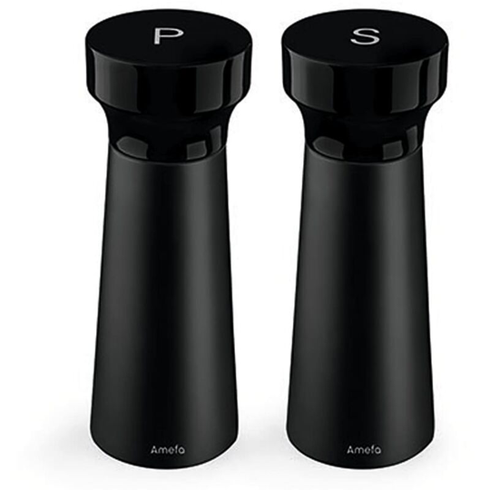 Salt and Pepper Mill 15 cm 2 pcs Black Amefa - Black