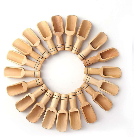30-pack Of Mini Wooden Spoons, Mini Bath Salt Spoons, Wood Sugar Spoons, Laundry Detergent Spoons