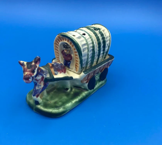 1960's Horse & Carriage Cruet Set, Salt & Pepper Shakers, Wagon