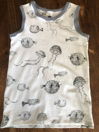 Everyday Tank Top, Organic; Sea Creatures