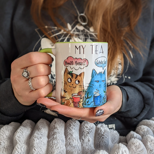 My Tea Mug Cup Ceramic Funny Fat Cats Black Tea Green Fruit Best For Morning Perfect Idea A Gift All Cat Lovers