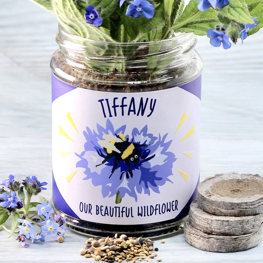 Personalised Happy Wildflower Jar Grow Kit