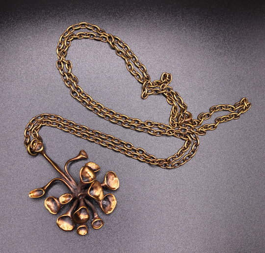 Hannu Ikonen For Valo Koru - An Organic Vintage Finnish Bronze "Reindeer Moss'/