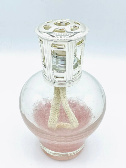 Sea Salt Fragrance Oil Lamp Glass Effusion Catalytic Wick Burner To Purify Air