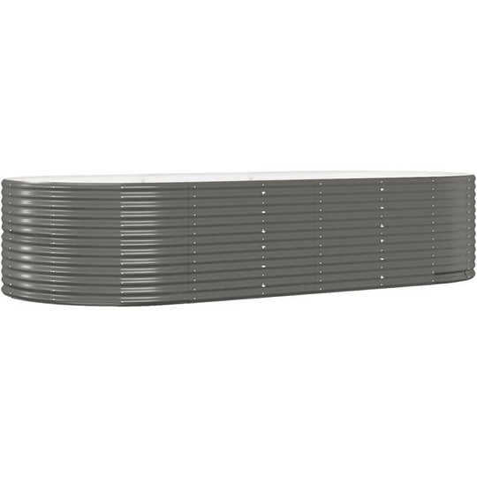Vidaxl - Garden Planter Grey 291x140x68 cm Powder-coated Steel Grey