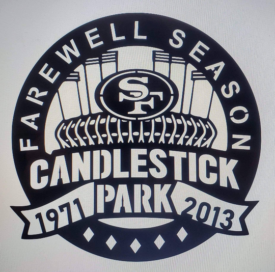 Sf 49Ers Farewell Season Candlestick Park 1971 To 2013 Metal Art Sign, San Francisco Sf49Ers Sign