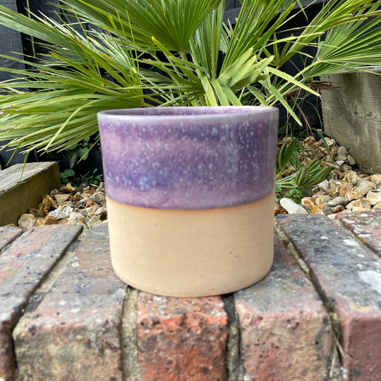 Purple Ceramic Planter, Indoor Plant Pot - Ready To Ship