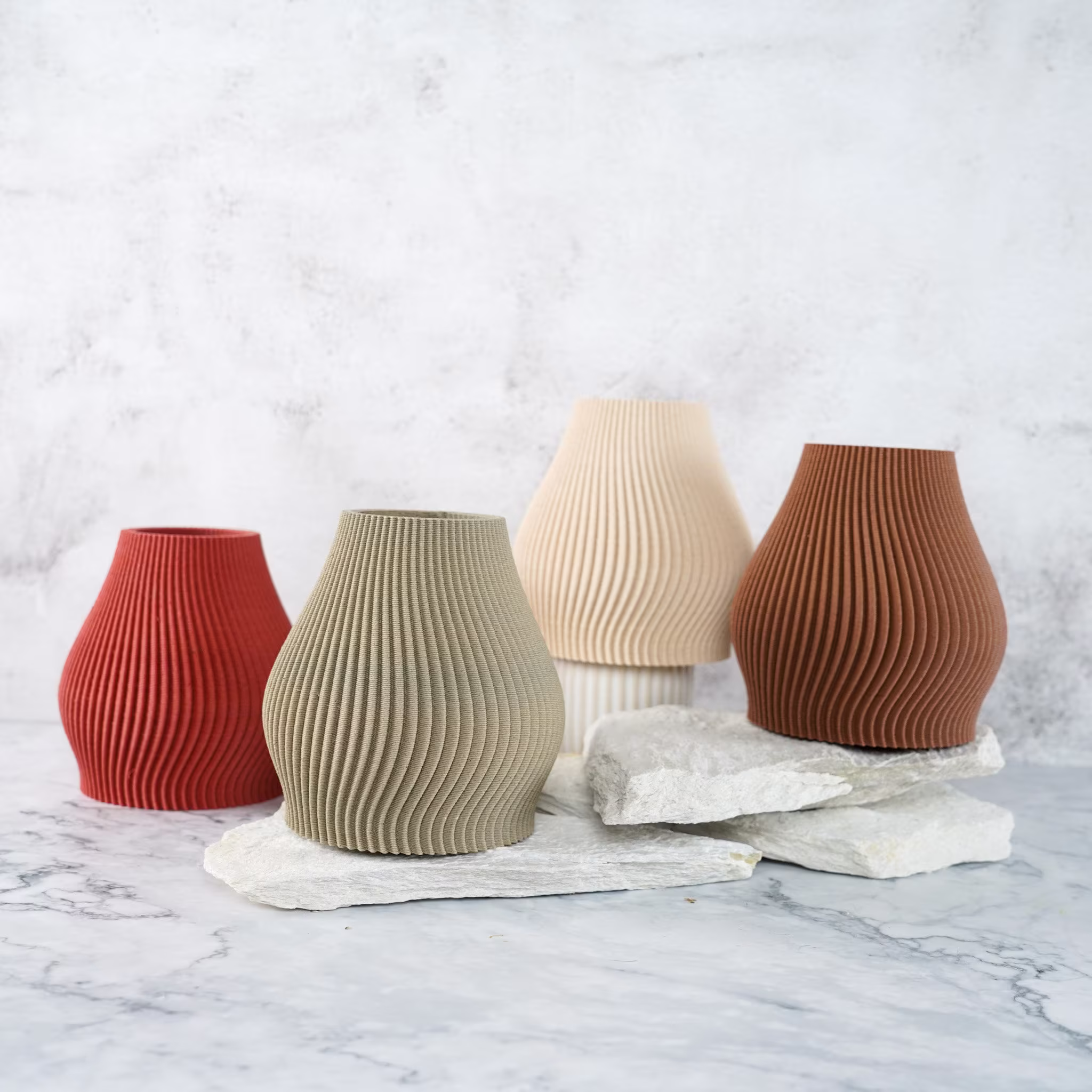 Ribbed Vase|Vase|Vase Pot|Desk Vase|Gift Vase| Dry Flower Indoor Vases