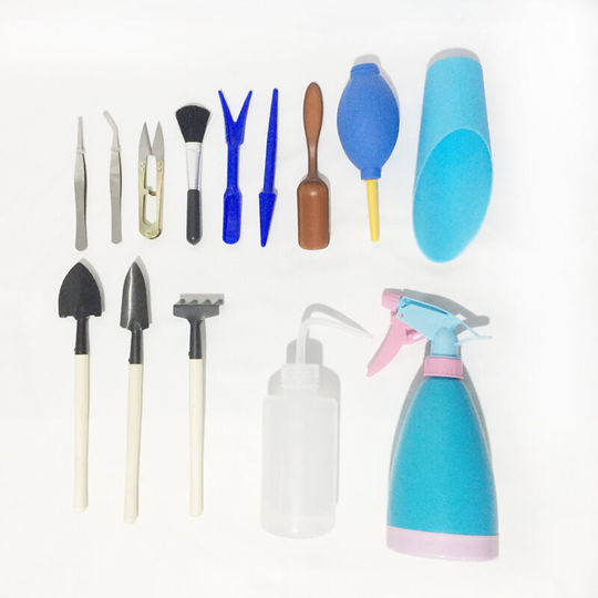 21 pcs Succulent Plant Tools, Mini Garden Hand Tools Succulent Tool Set for Indoor Miniature Fairy Garden Plant Care
