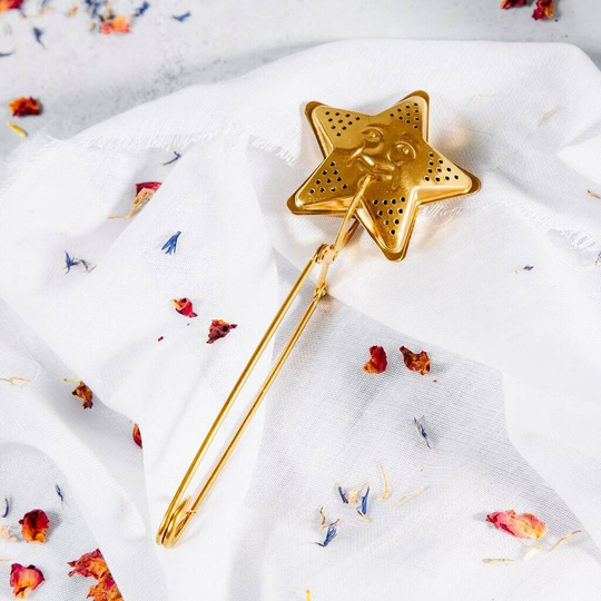 Brass Star Tea Infuser With Tea