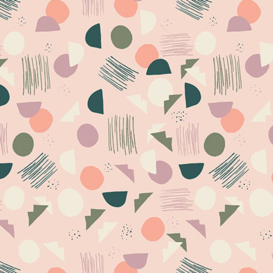 Village Tundra Tubers Fabric, 100% Organic Cotton Hello Ollie By Bonnie Christine, Art Gallery Sold The 1/2 Yard