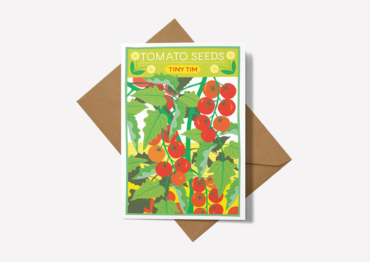 Tomato Card, Plant Illustration, Seed Packet Print, Gardeners Gift