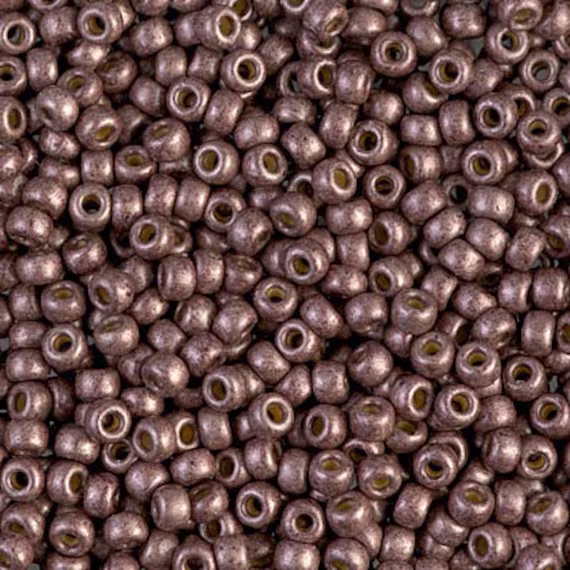Seed Bead 8-4213F Miyuki Beads 8/0 Duracoat Galvanized Matte Dark Mauve 10 Grams Diy