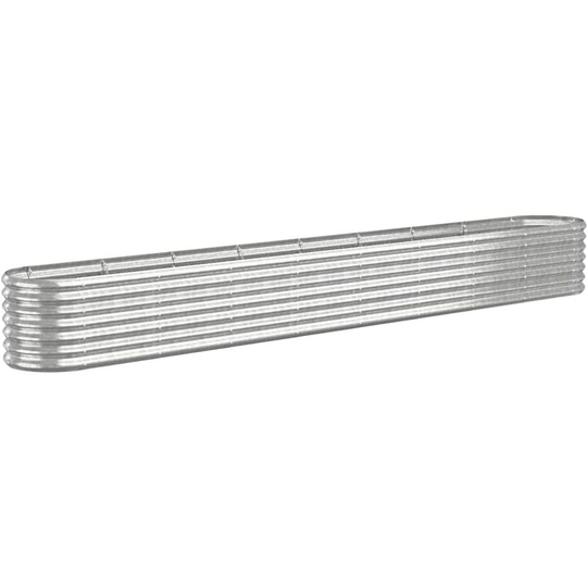 Vidaxl - Garden Planter Powder-coated Steel 332x40x36 cm Silver Silver