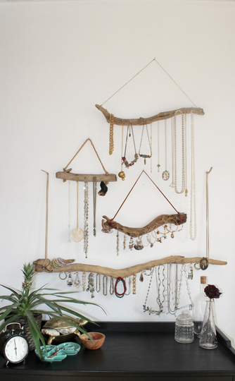 Driftwood Jewelry Organizers/Made To Order - Pick The Reclaimed Wood Upcycled Display Boho Decor Necklace Hanger Storage