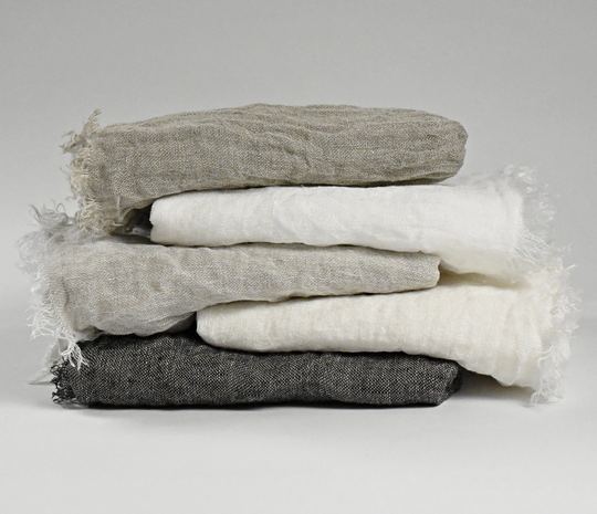 Natural Linen Scarf - Soft All Seasons Trending Item - Long Men/ Women Unisex - Custom Color Shawl