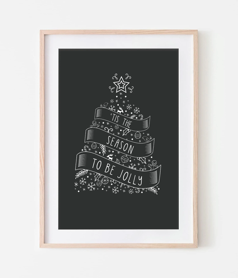 Tis The Season | Christmas Gift Carols Festive Family Wall Art Poster Print