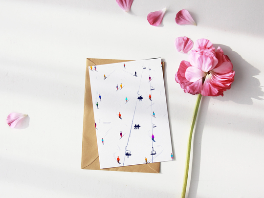 Greetings Card - Ski Season
