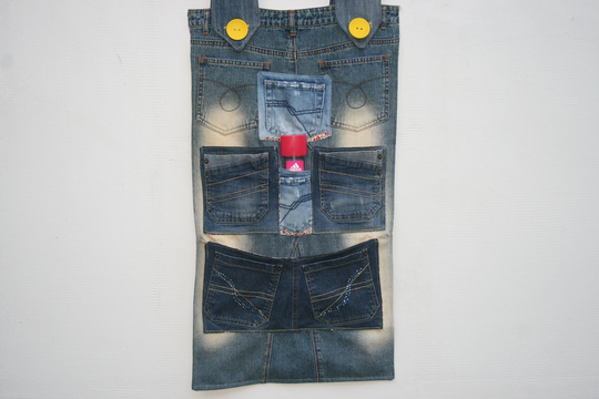 Denim Wall Organizer, Hanging Storage Organizer, Fabric Decor, Wall Storage, Usefull Gift, Organisation Childrens Room Toy Storage