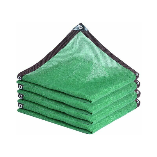 85% Shade Cloth, Top Shade Net, Green Sunscreen Net, Water Permeable Shade Net, for Outdoor, Backyard, Garden, Plant, Greenhouse, with Rope (3x4m)