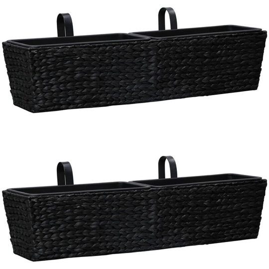 Topdeal - Garden Planters 2 pcs Water Hyacinth Black VDFF29712_UK