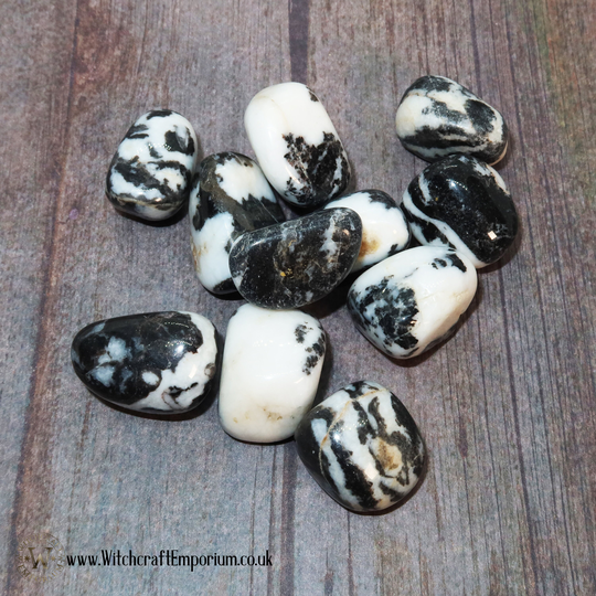 Agate | Black Zebra - Stone Crystal Gemstone Mineral Pagan Wicca Wiccan Magic Spell Ritual Real Genuine Natural