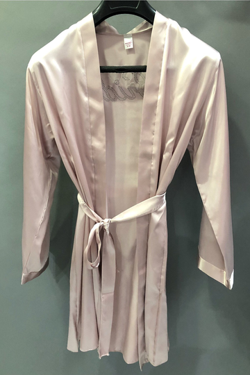 Powder Color Satin Bride Robe