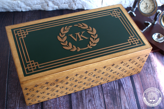 Handmade Customized Wooden Box-Organizer "Honour&glory